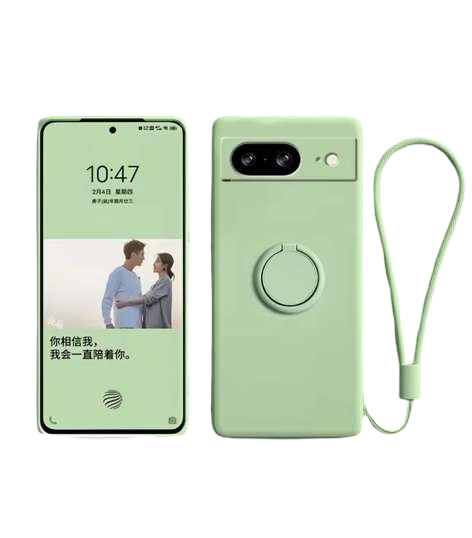 Magnetic Ring Holder Liquid Silicone Phone Case — Shockproof Candy Color Cover for Google Pixel 10/9/8/7/6 Pro & A Series