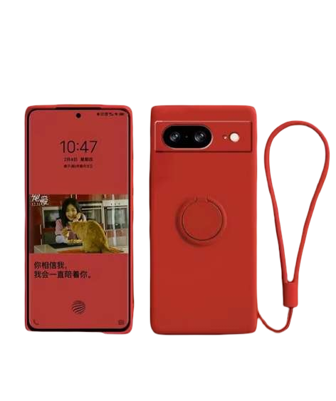Magnetic Ring Holder Liquid Silicone Phone Case — Shockproof Candy Color Cover for Google Pixel 10/9/8/7/6 Pro & A Series