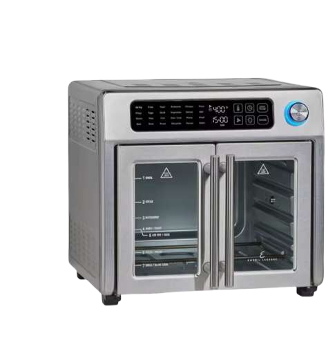 Emeril Lagasse Extra Large French Door Air Fryer Toaster Oven — 24-in-1 Digital Cooking System