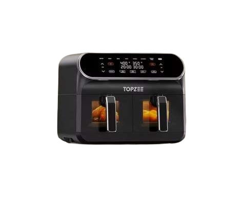 8-Quart Dual Basket Smart Air Fryer — Easy View Windows & Multi-Cook Functions