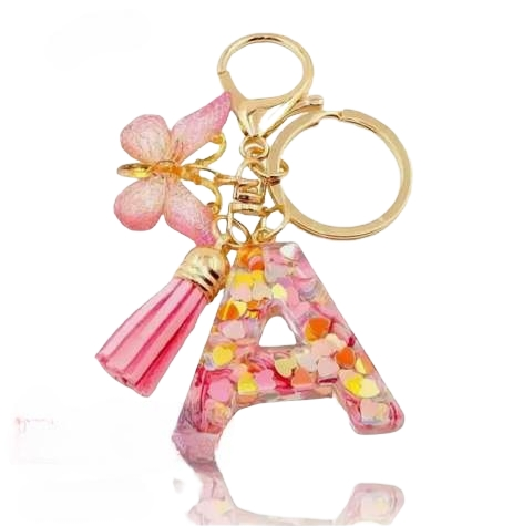Fashion A–Z Letter Keychain — Custom Metal Pendant Key Holder for Women