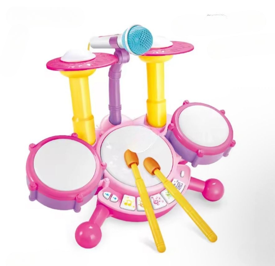 Electric Jazz Drum Set for Kids – Light-Up Musical Toy with Cool Beats & Early Education Fun