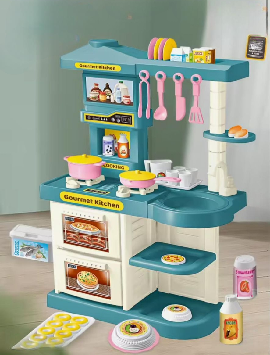 Kids Play Kitchen Accessories Set – Pretend Cooking Playset with Pots, Pans, Food & Utensils (Ages 3+)
