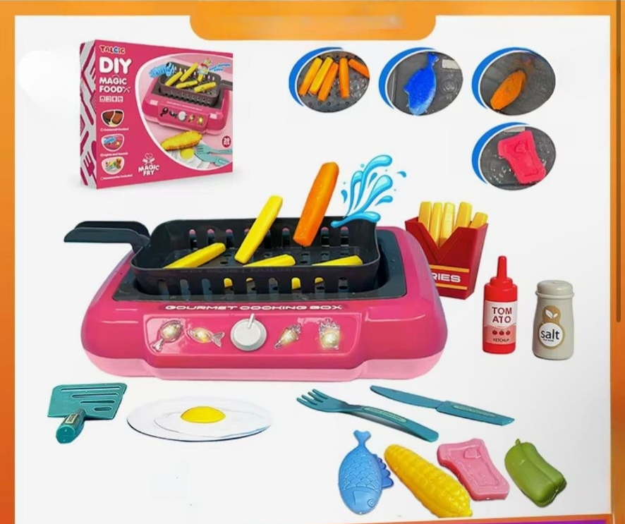 Color-Changing Kids Food Fryer Playset – Gourmet Cooking Pretend Play Toy for Kids