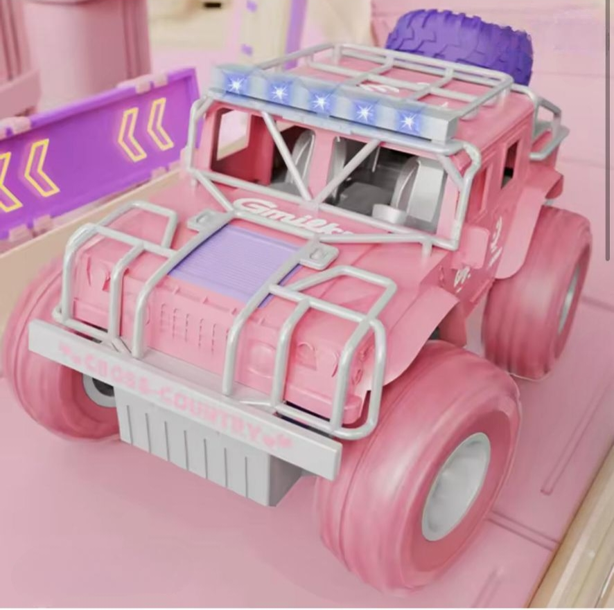 RC Pink Pickup 4WD Truck – Electric Remote Control Stunt Car for Girls