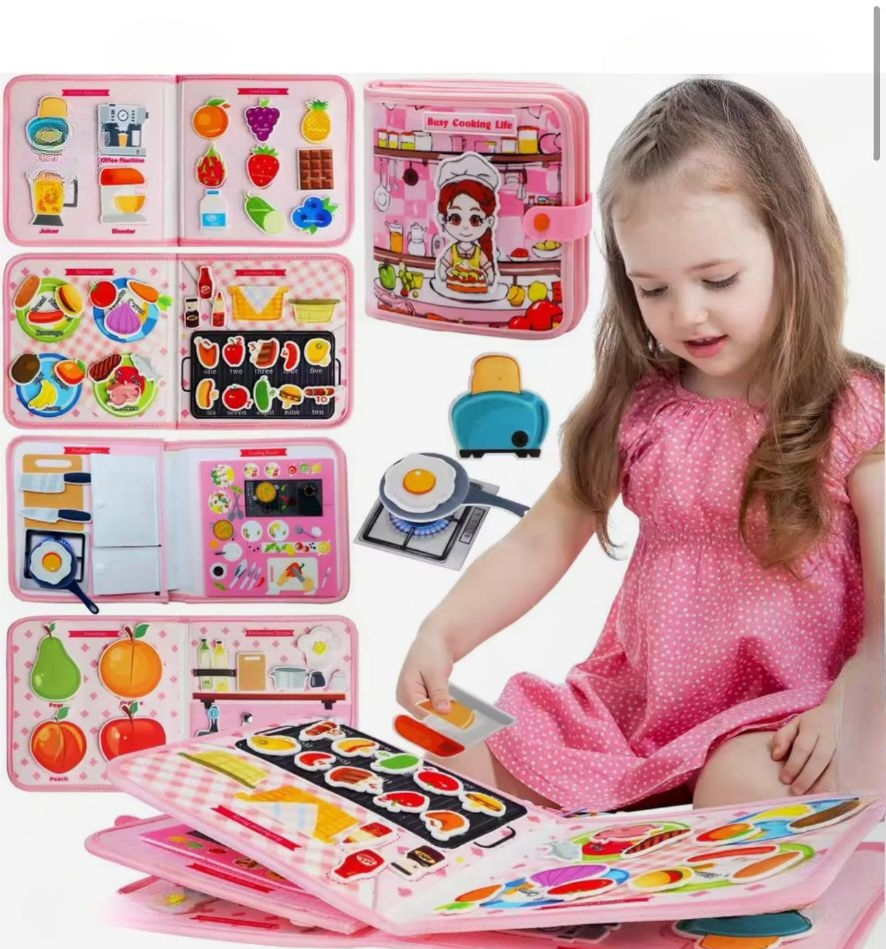 Toddler Montessori Busy Board – Educational Sensory Learning Toy for Kids