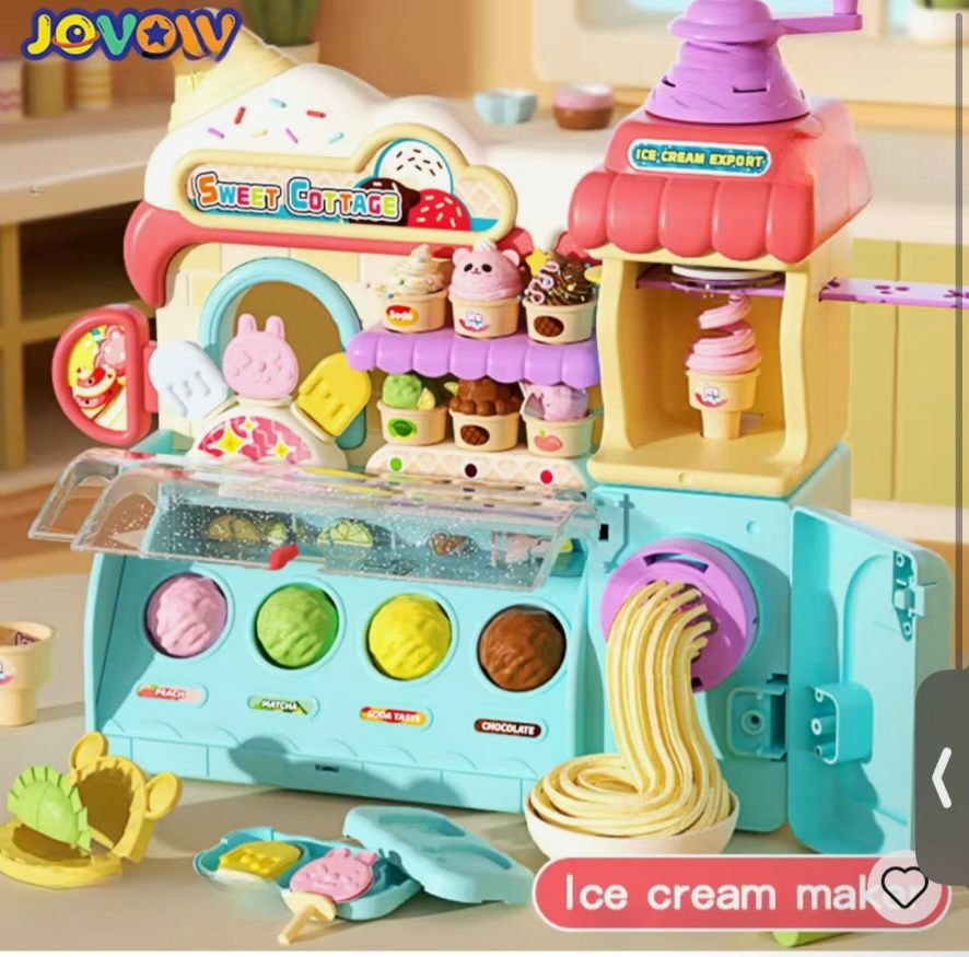 Children’s Color Clay Noodle & Ice Cream Playdough Set – DIY Modeling Toy Kit