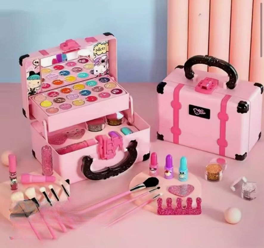 Princess Kids Makeup Play Set – Pretend Cosmetic Beauty Box for Girls