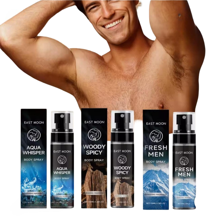 East Moon Men’s Fragrance Spray — Sandalwood Deodorant & Long-Lasting Aroma (100ml) 🌙✨
