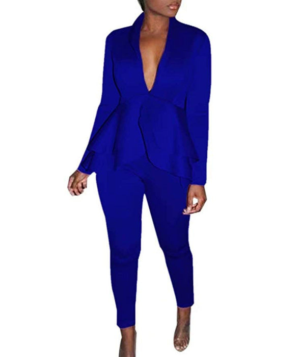 Ruffled Air Layer Business Uniform Casual Wear