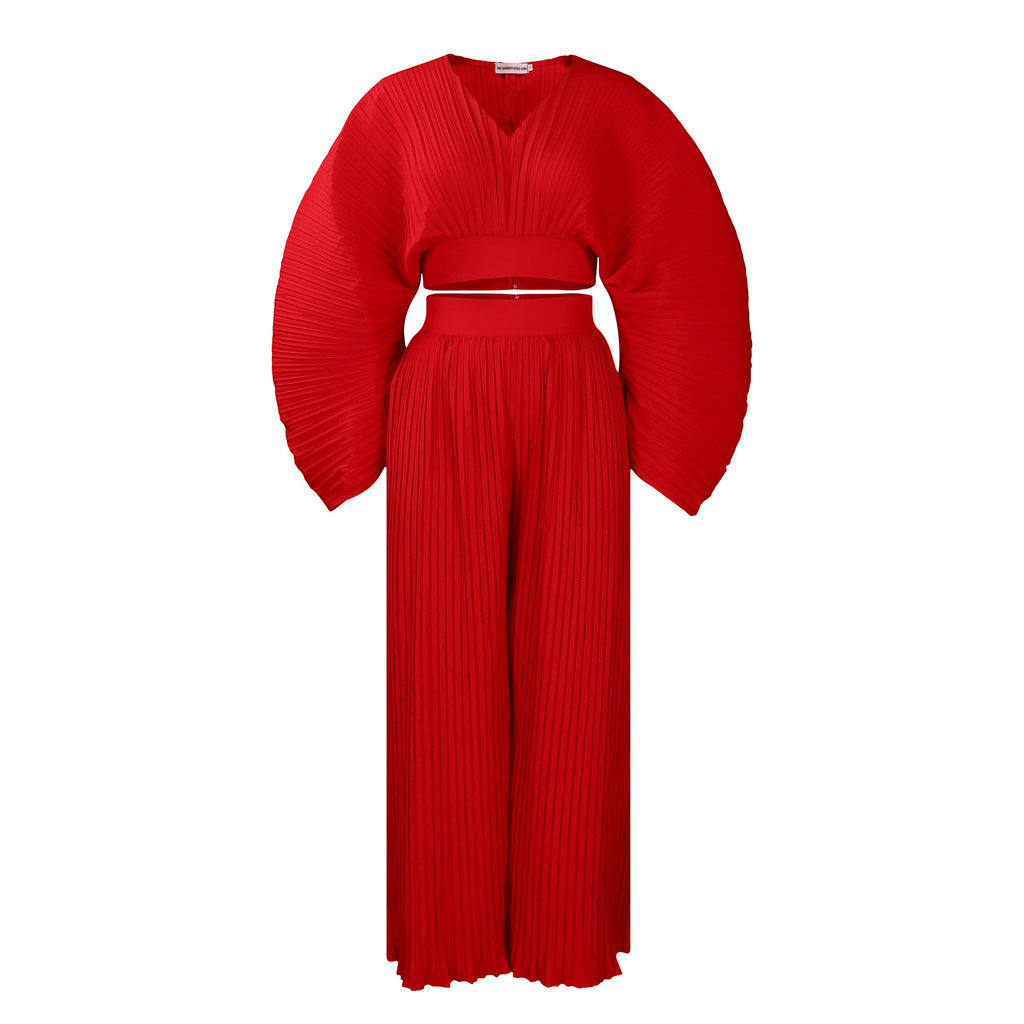 Top Wide Leg Trousers Two-piece Set African Suit