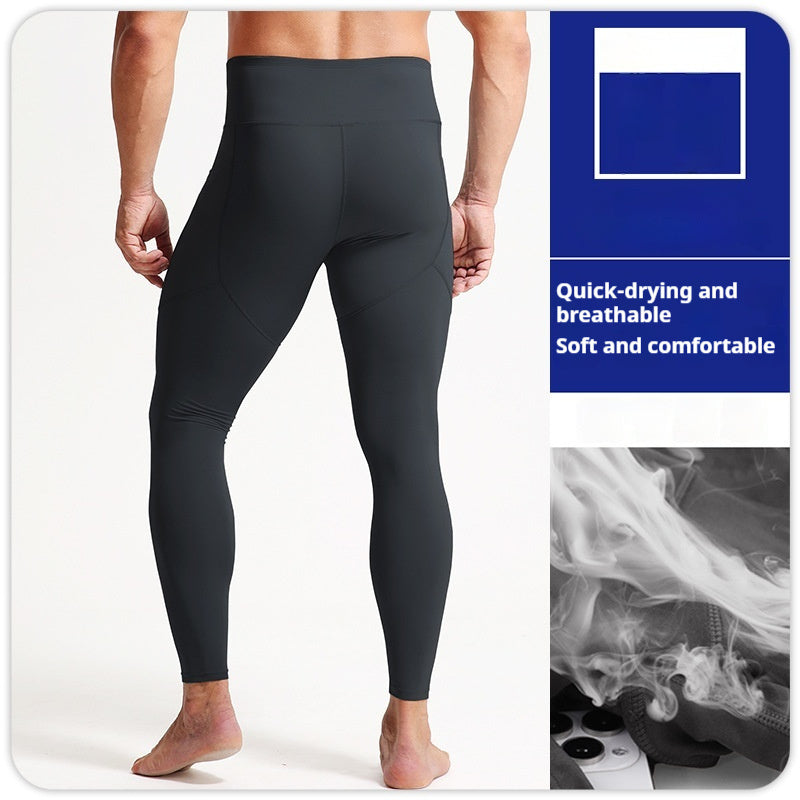 Men's Autumn And Winter Cross High Top Sports Tight Trousers